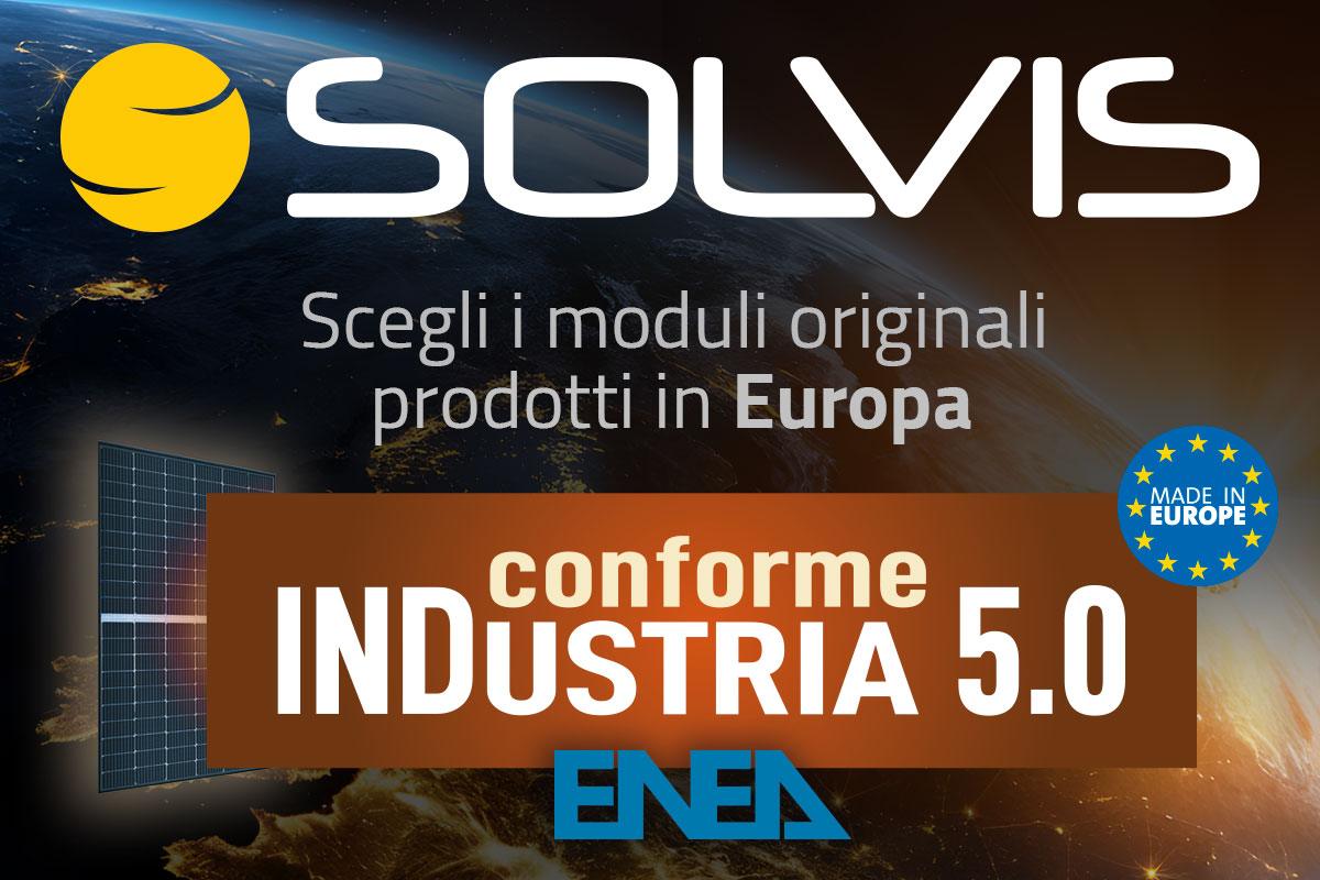 Moduli fotovoltaici Solvis tra le tecnologie agevolate dal Piano Transizione 5.0